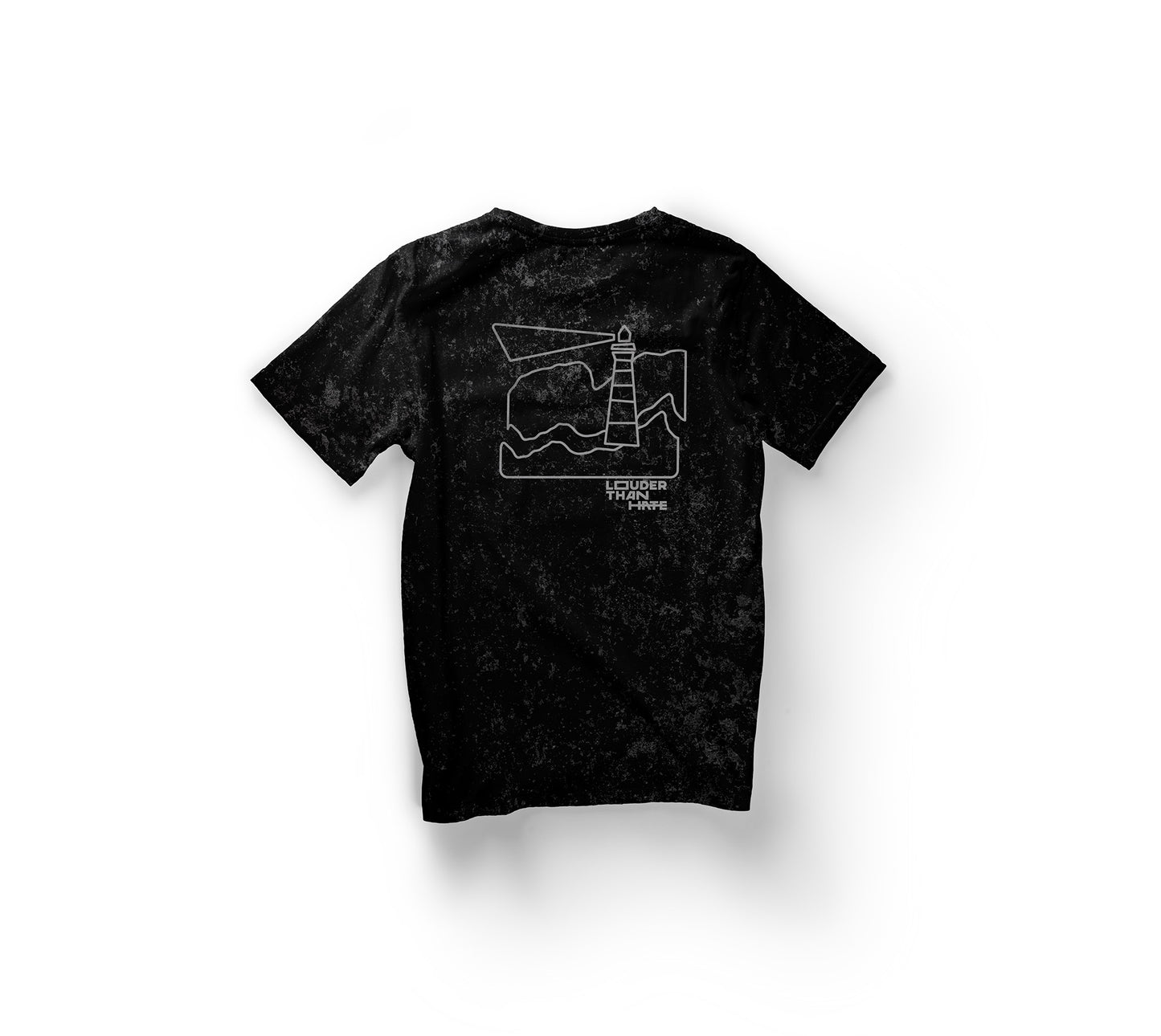 LOUDER THAN HATE Shirt Acid black inkl. Spende